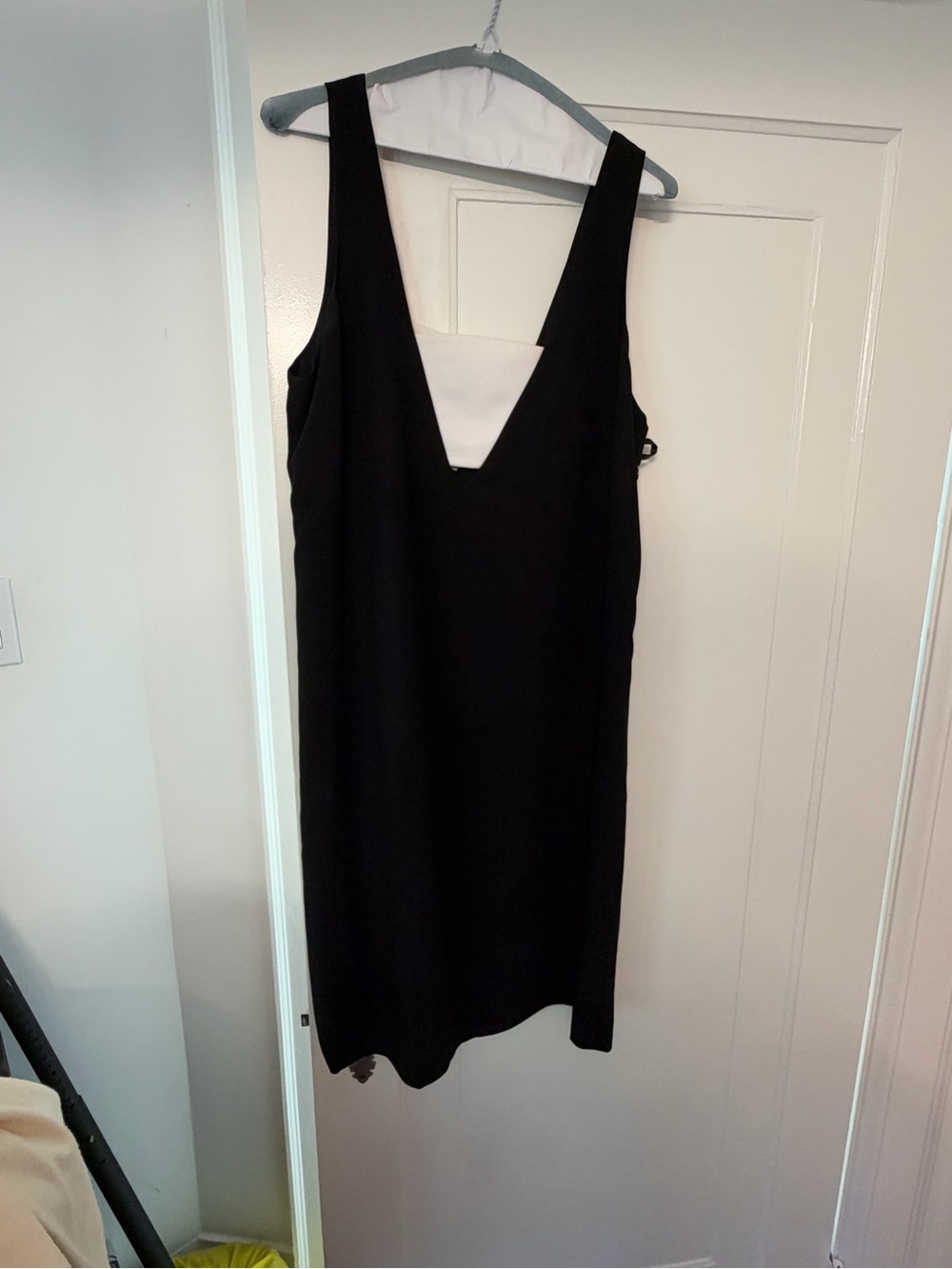 Lauren Ralph Lauren Black V-Neck Midi Slip Dress